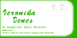 veronika dencs business card